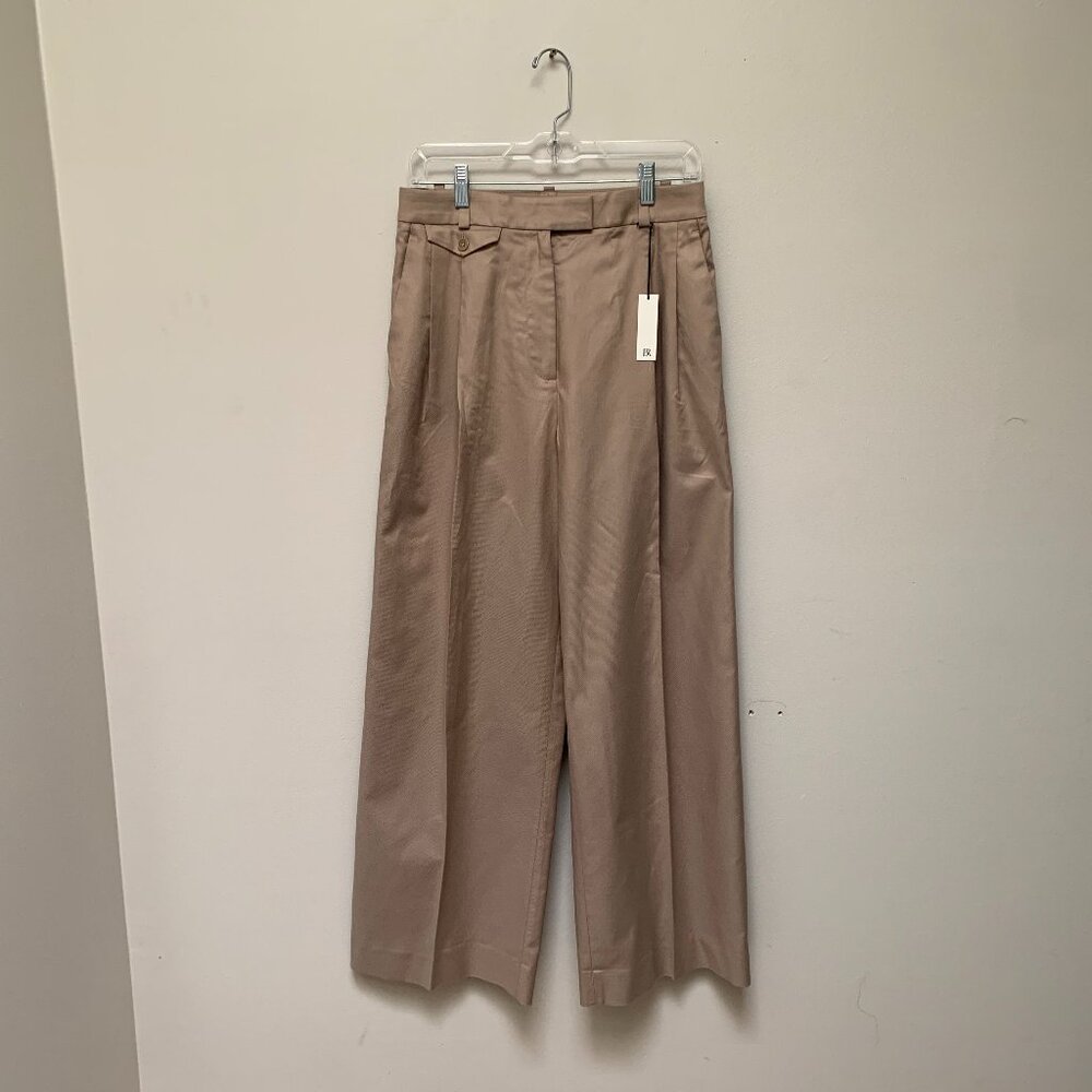 Banana Republic NWT Carmel high-rise wide-leg pleat-front pant in tan #882908